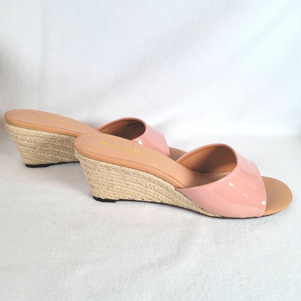 Seychelles Womens Just Like That Espadrille Wedge Sandal Shoe Size 7 Pink